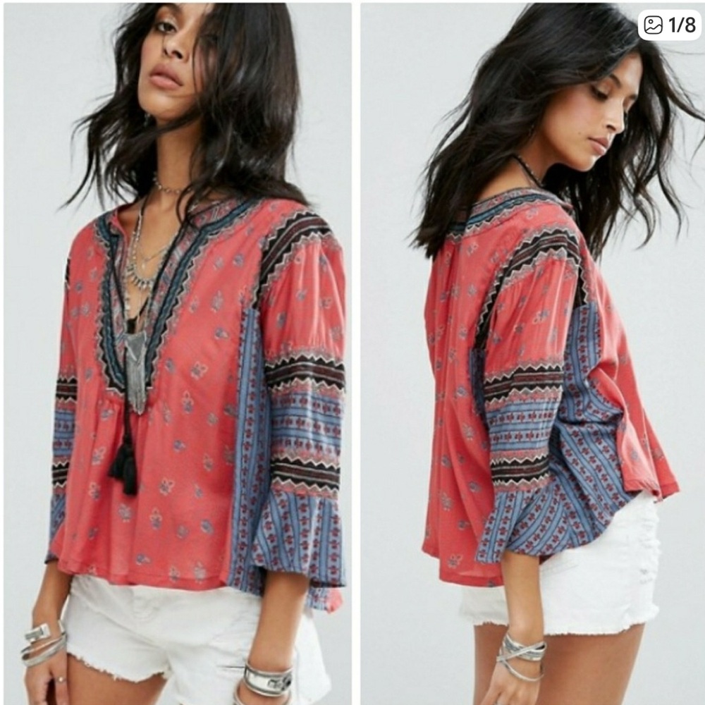Free People But I like it top bohemian tassles Small